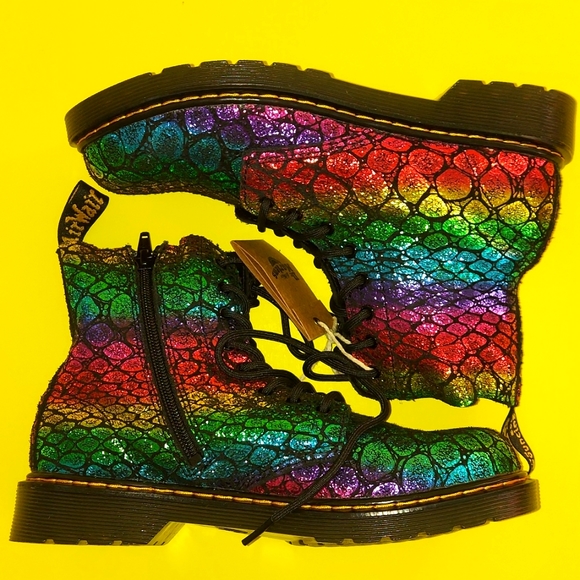 Dr. Martens 1460 Pascal Rainbow Boots - Picture 3 of 13